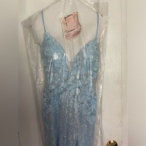 Elegant light blue dress